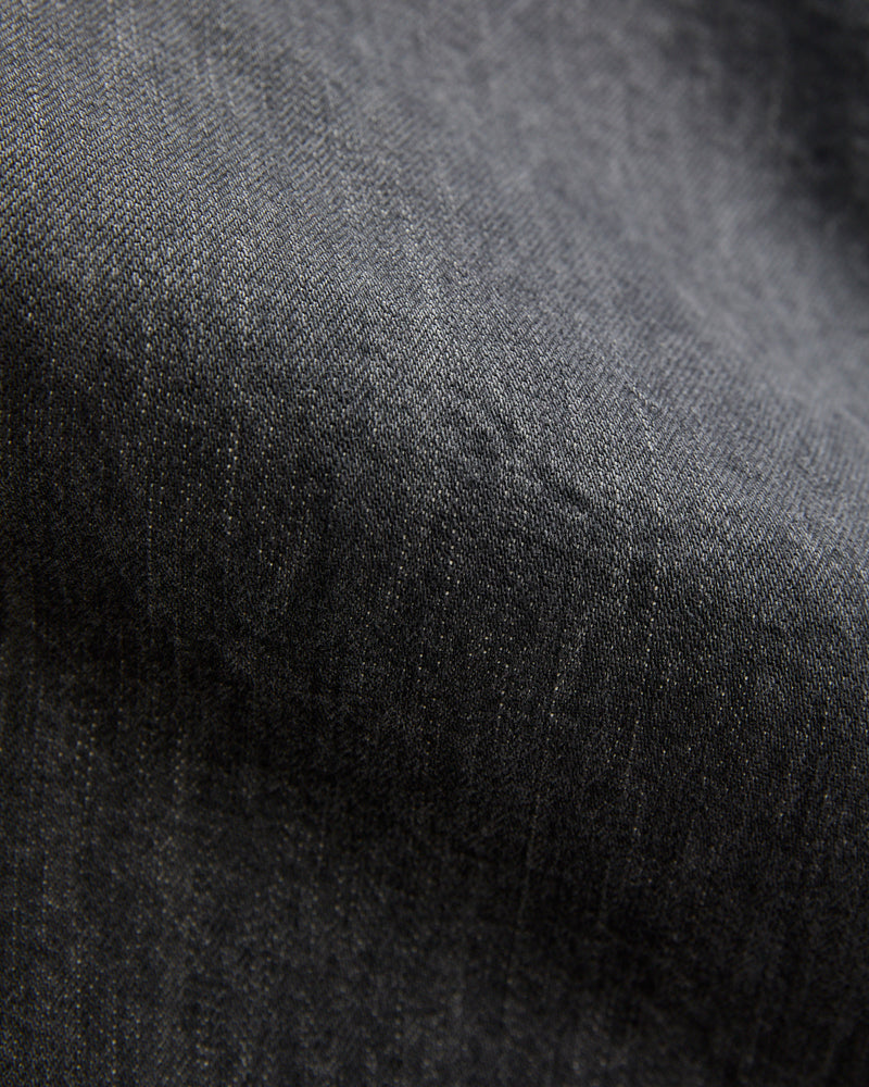 Straight 5 Pocket Selvedge Denim Pants in Medium Grey