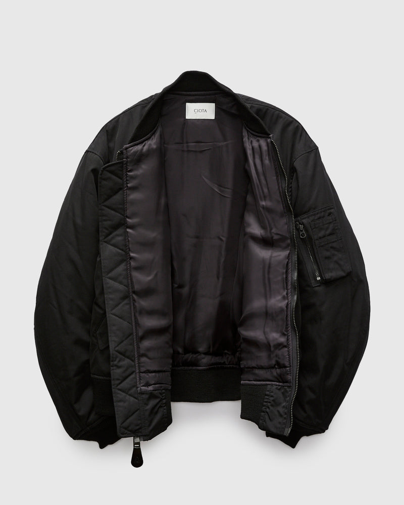 "Jet-Dyed" MA-1 Flight Jacket in Black