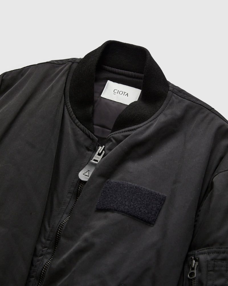 "Jet-Dyed" MA-1 Flight Jacket in Black