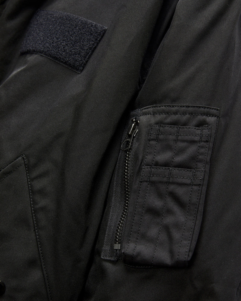 "Jet-Dyed" MA-1 Flight Jacket in Black