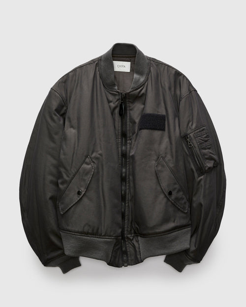 "Jet-Dyed" MA-1 Flight Jacket in Charcoal Grey