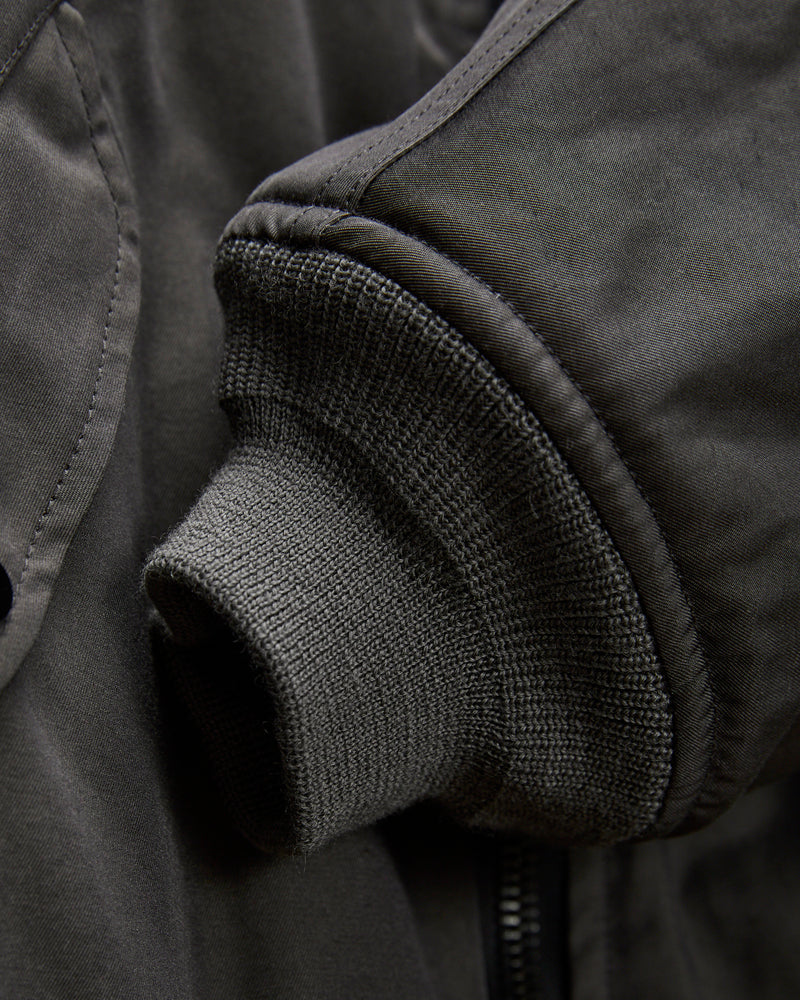 "Jet-Dyed" MA-1 Flight Jacket in Charcoal Grey
