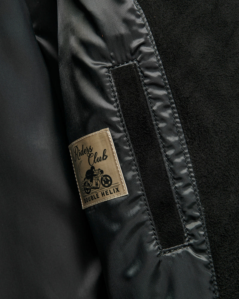 "Deviant" Horsehide Suede Jacket in Black