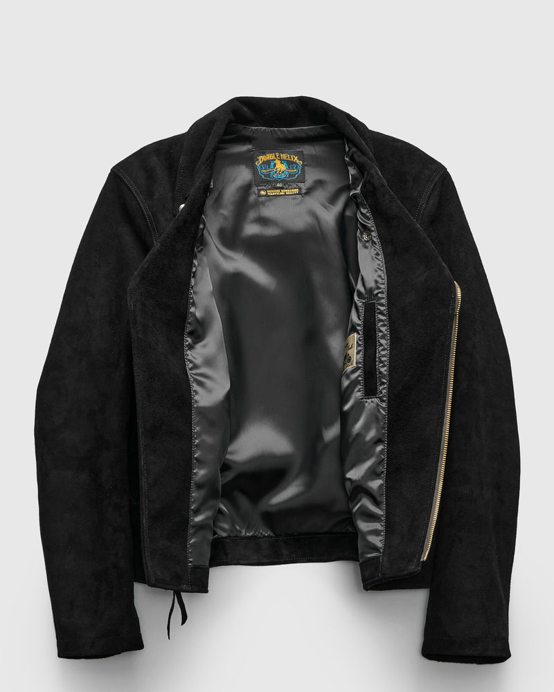 "Deviant" Horsehide Suede Jacket in Black