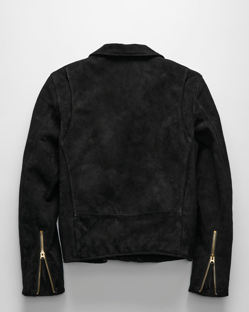 "Deviant" Horsehide Suede Jacket in Black