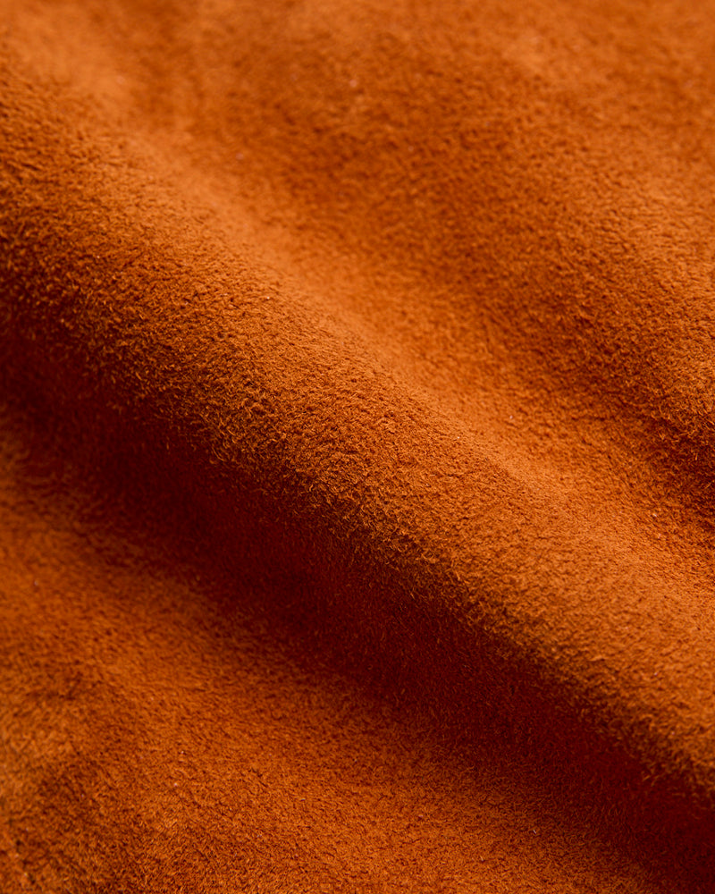 "Western Pioneer" Horsehide Suede Jacket in Caramel Brown