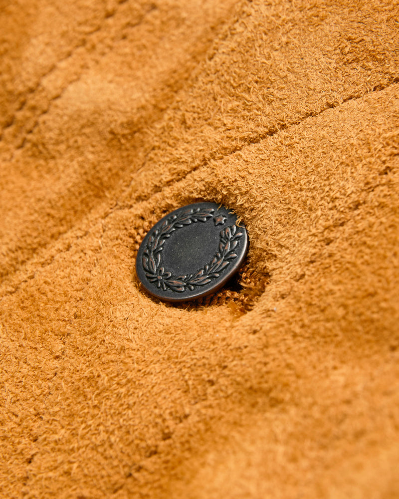 "The Boxer" Horsehide Suede Jacket in Beige