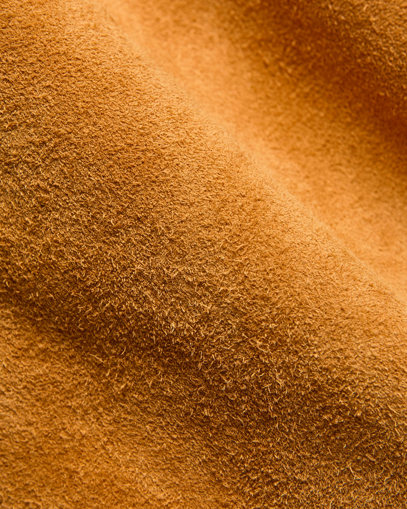 "The Boxer" Horsehide Suede Jacket in Beige