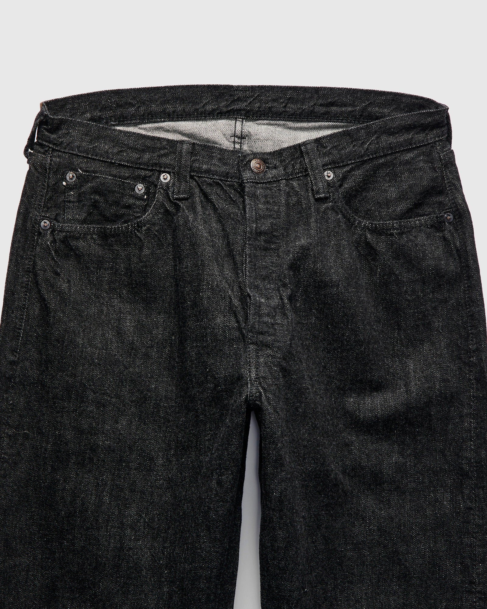 0105BK 13.75oz Black Selvedge Denim - Wide Fit – Blue Owl Workshop