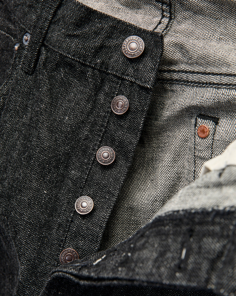 1101BK 13.7oz Black Selvedge Denim - Straight Fit