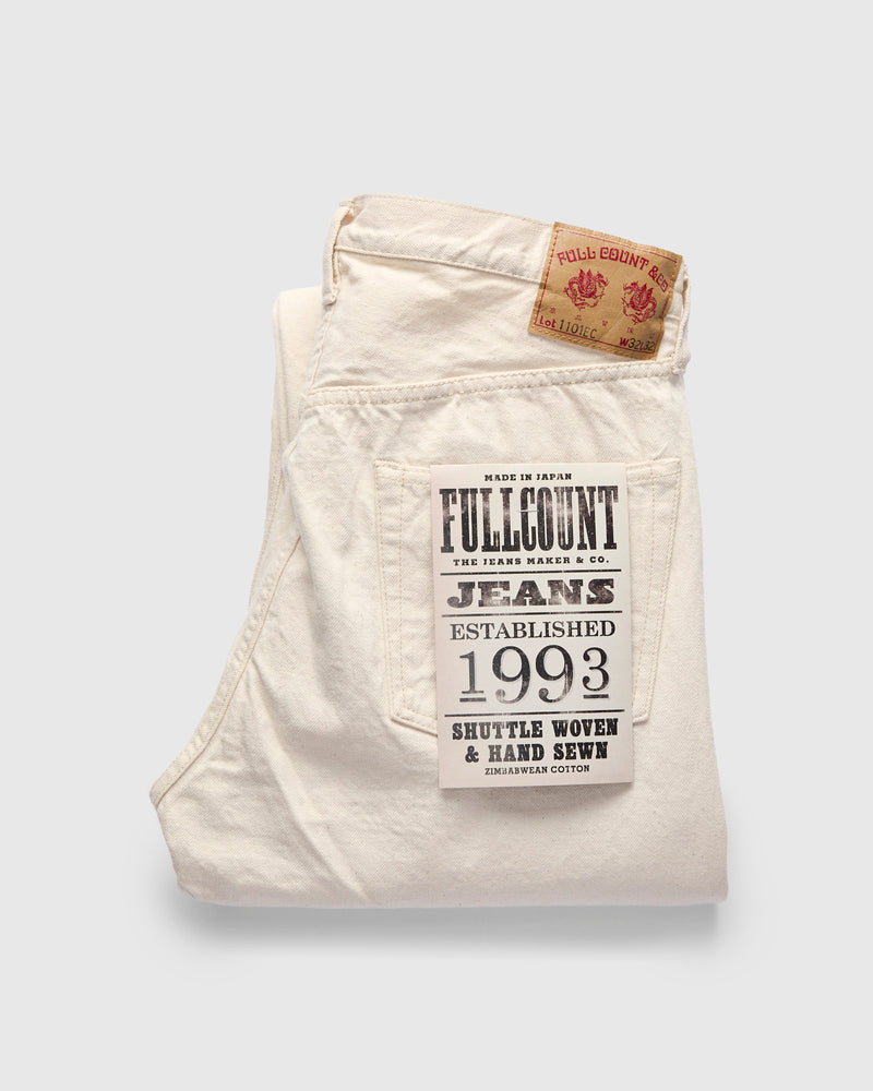 1101EC "Organic Natural" 13.7oz Ecru Selvedge Denim - Straight Fit
