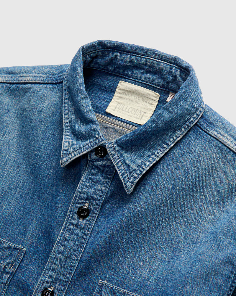 Denim Work Shirt HW in Indigo Blue