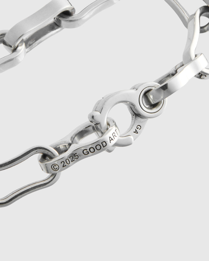 Bottle Chain Bracelet Size A in Sterling Silver