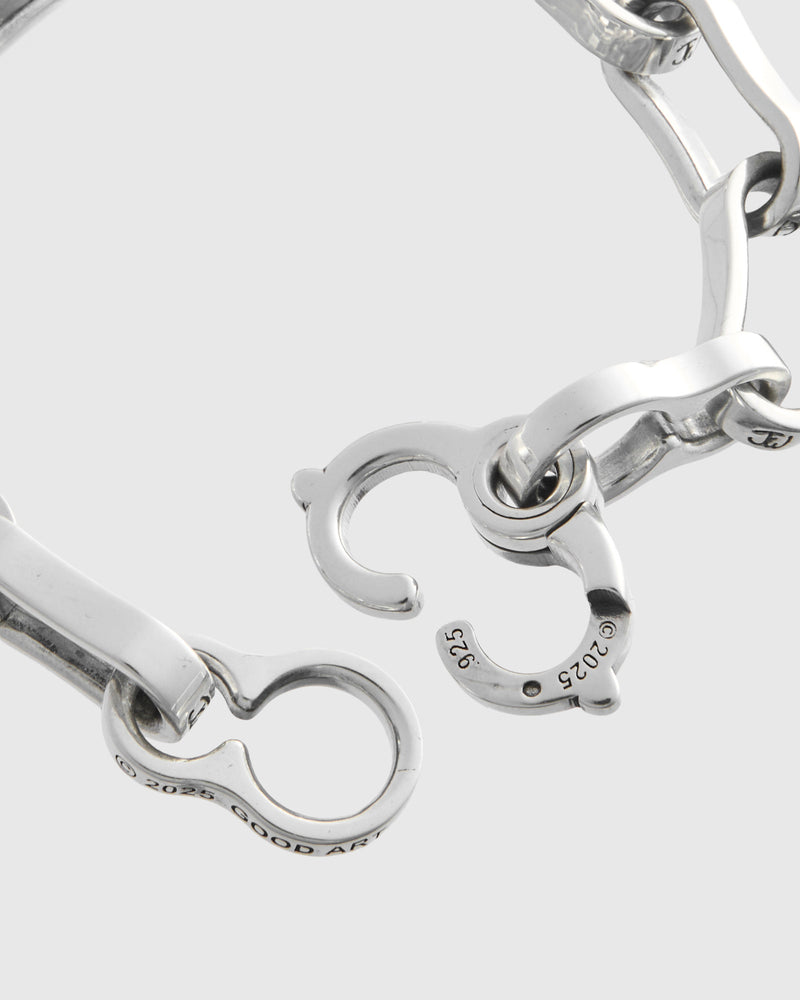 Bottle Chain Bracelet Size A in Sterling Silver