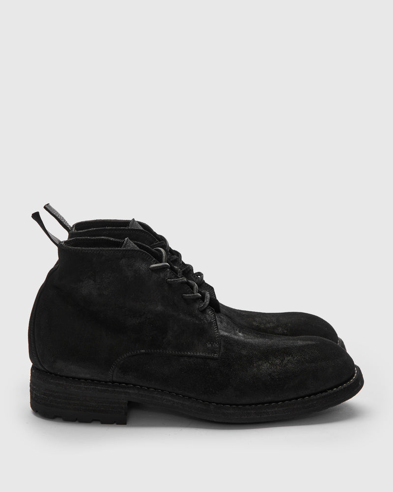 Ruggero Barrel Desert Boot in Midnight Reverse Vachetta