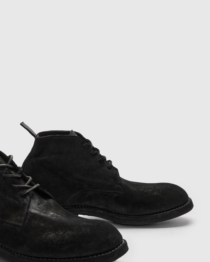 Ruggero Barrel Desert Boot in Midnight Reverse Vachetta