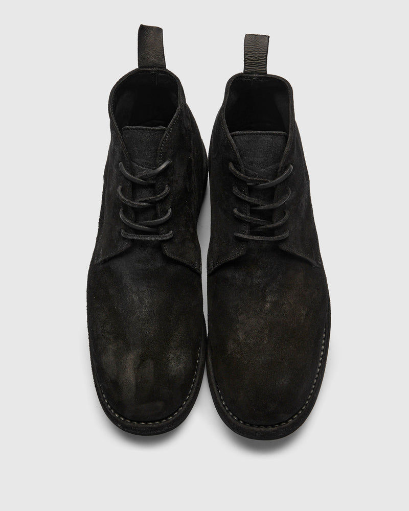 Ruggero Barrel Desert Boot in Midnight Reverse Vachetta
