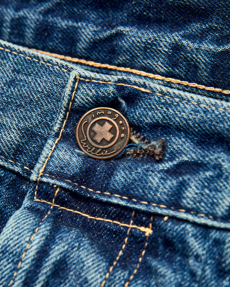 "Hank Freemont" 14oz Washed Selvedge Denim - Relaxed Straight Fit