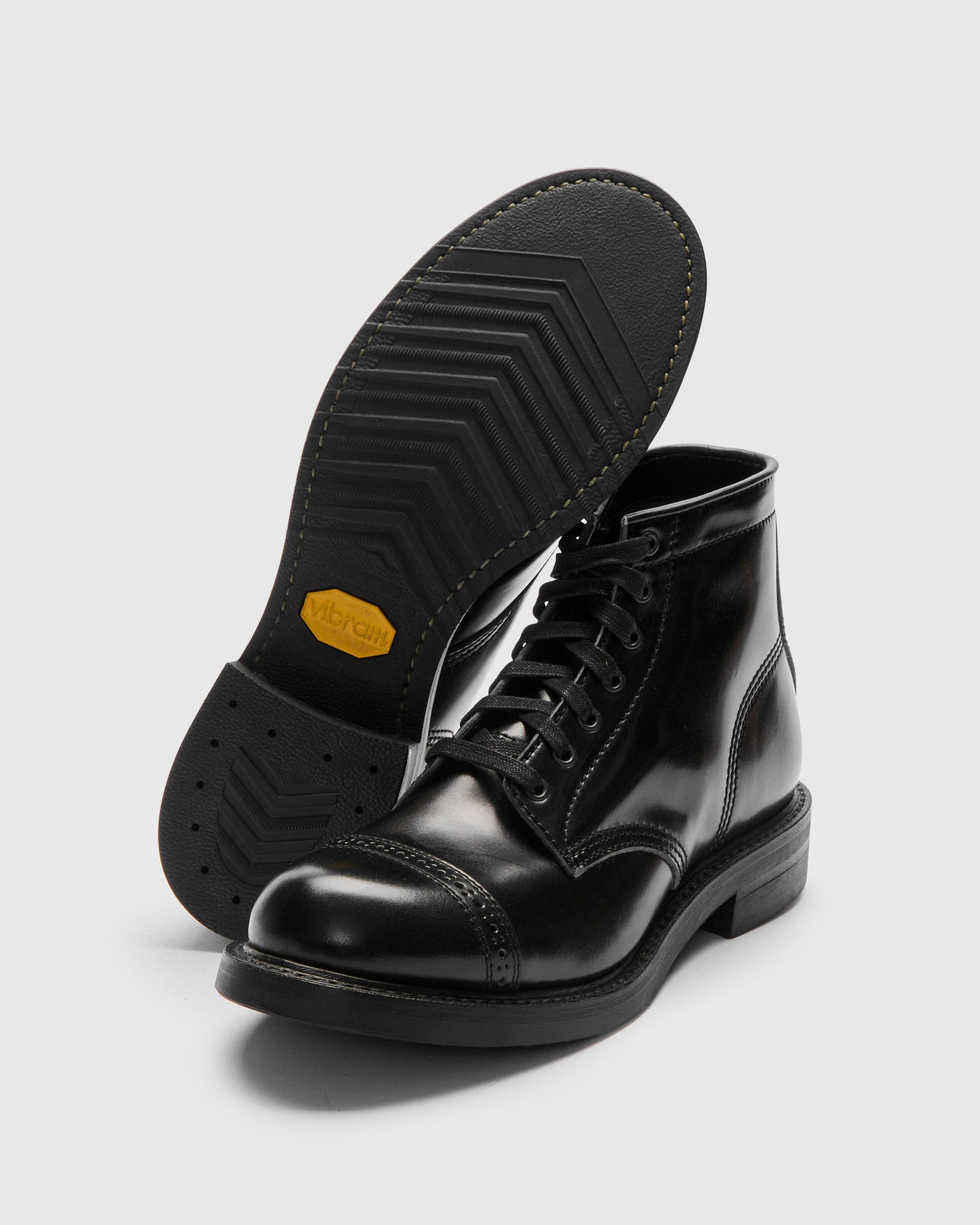 Black Ops Combat Boot in Shinki Hikaku Shell Cordovan – Blue Owl