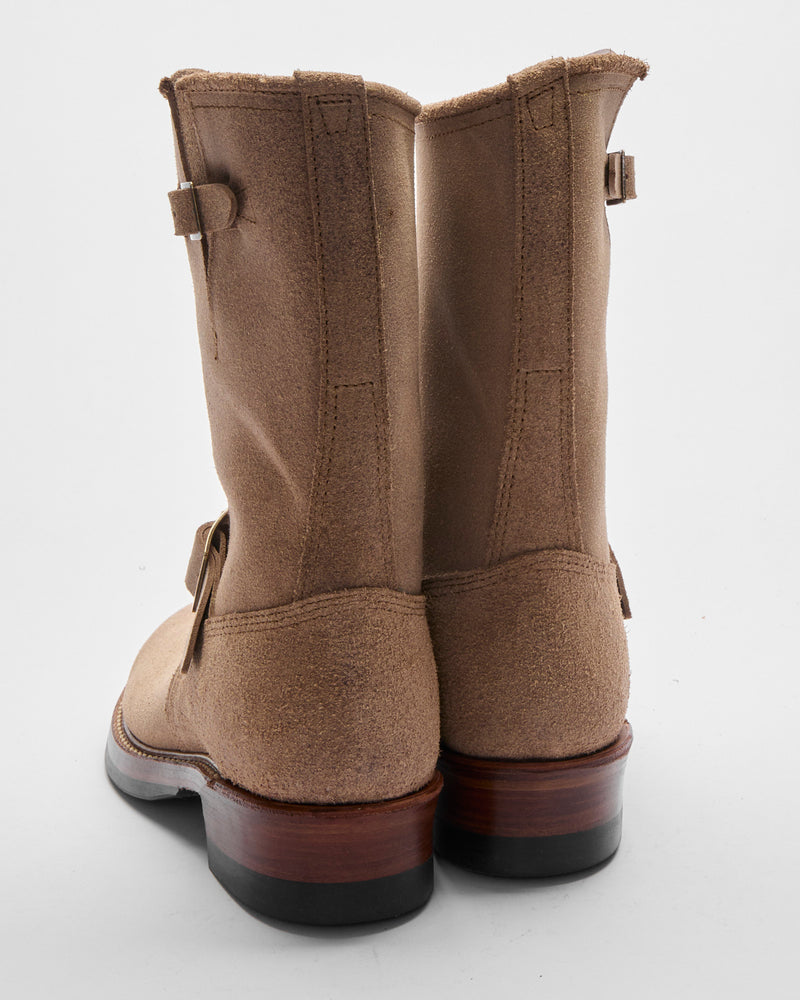 Wabash Engineer Boot in Horween Natural Roughout