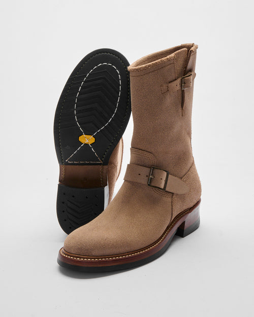 Wabash Engineer Boot in Horween Natural Roughout