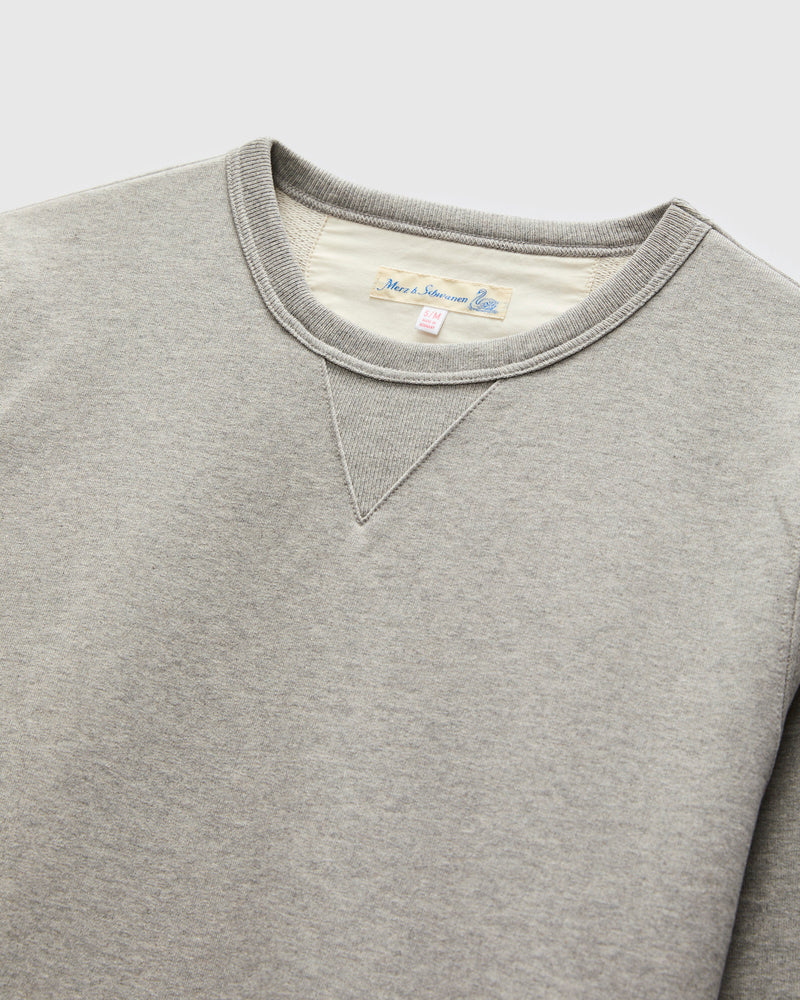 3S48 "Good Originals" Heavyweight Loopwheel Sweatshirt in Melange Grey