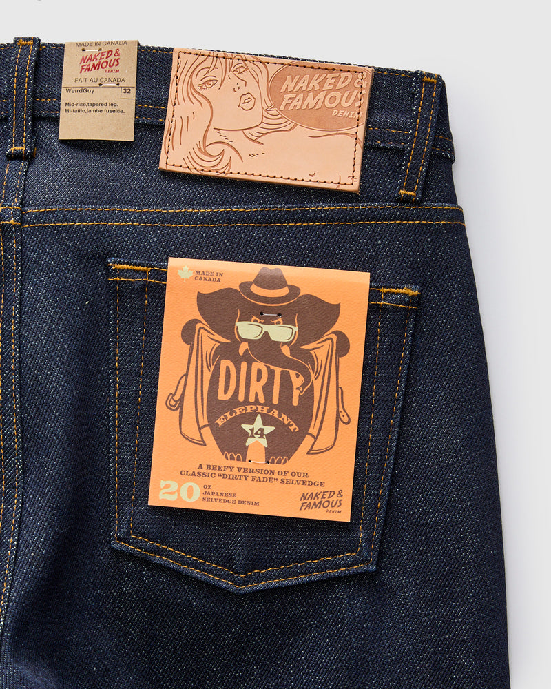 "Elephant 14 Dirty Elephant" 20oz Selvedge Denim - Weird Guy Fit