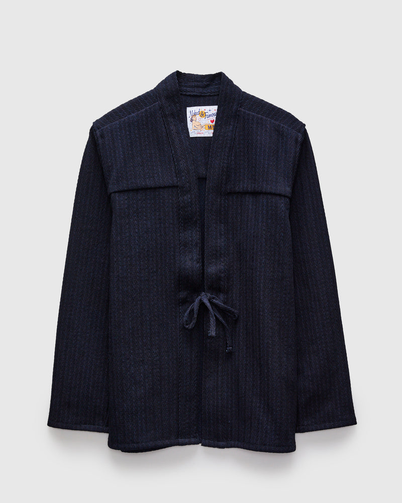 "Indigo Sugiaya" Kimono Shirt in Indigo