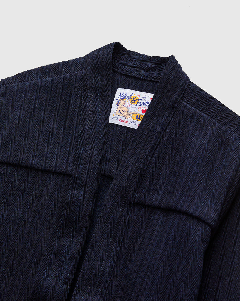 "Indigo Sugiaya" Kimono Shirt in Indigo