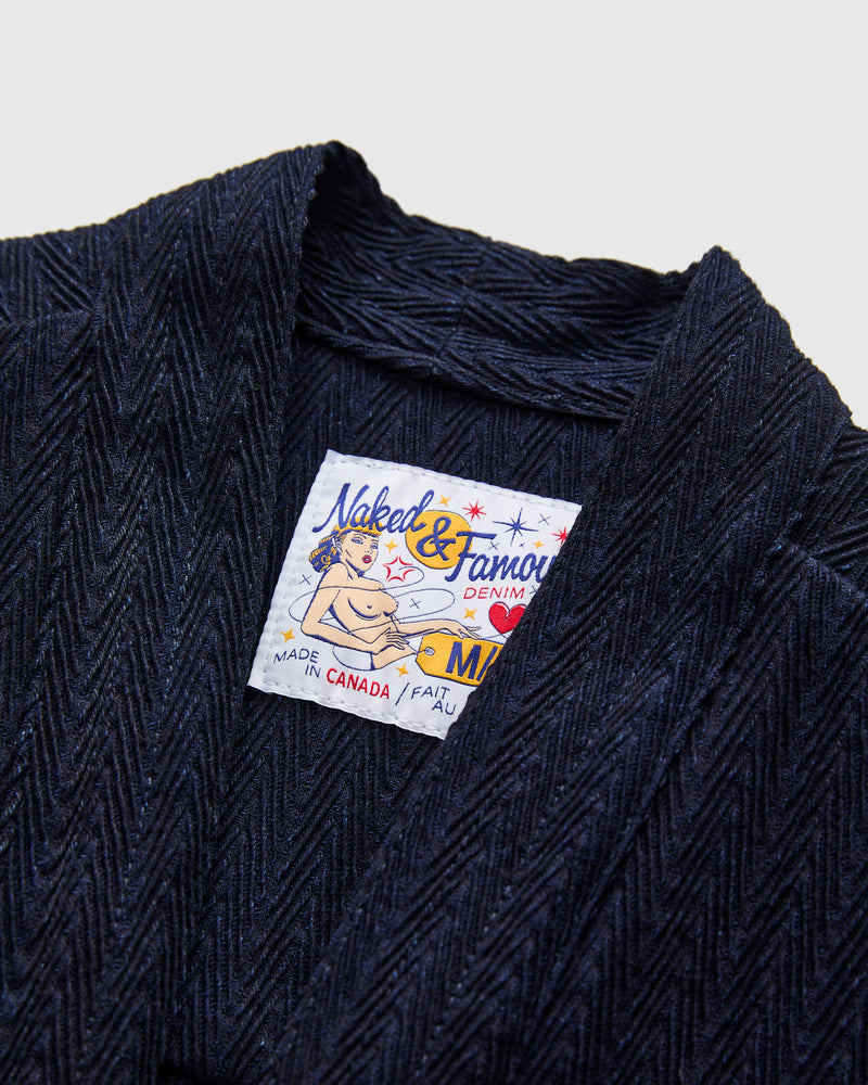 "Indigo Sugiaya" Kimono Shirt in Indigo