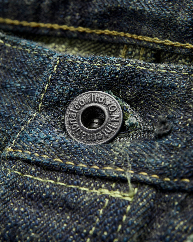 277-Bumpy "Kusaki Green Overdye" 17oz Selvedge Denim - Just-Right Straight Fit