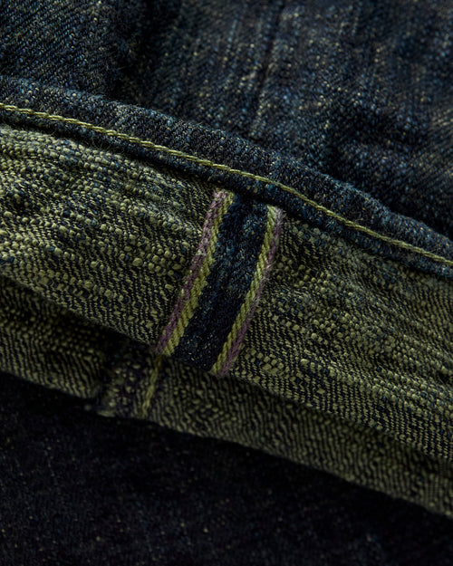 277-Bumpy "Kusaki Green Overdye" 17oz Selvedge Denim - Just-Right Straight Fit