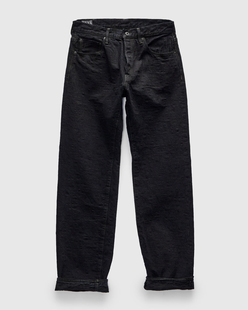 277-Bumpy "Kuro Black Overdye" 17oz Selvedge Denim - Just-Right Straight Fit