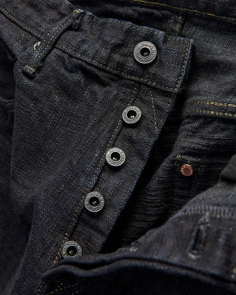 277-Bumpy "Kuro Black Overdye" 17oz Selvedge Denim - Just-Right Straight Fit