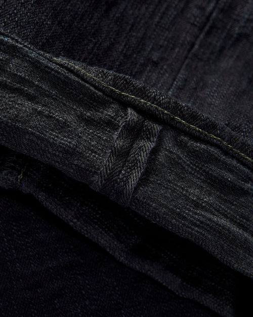 277-Bumpy "Kuro Black Overdye" 17oz Selvedge Denim - Just-Right Straight Fit