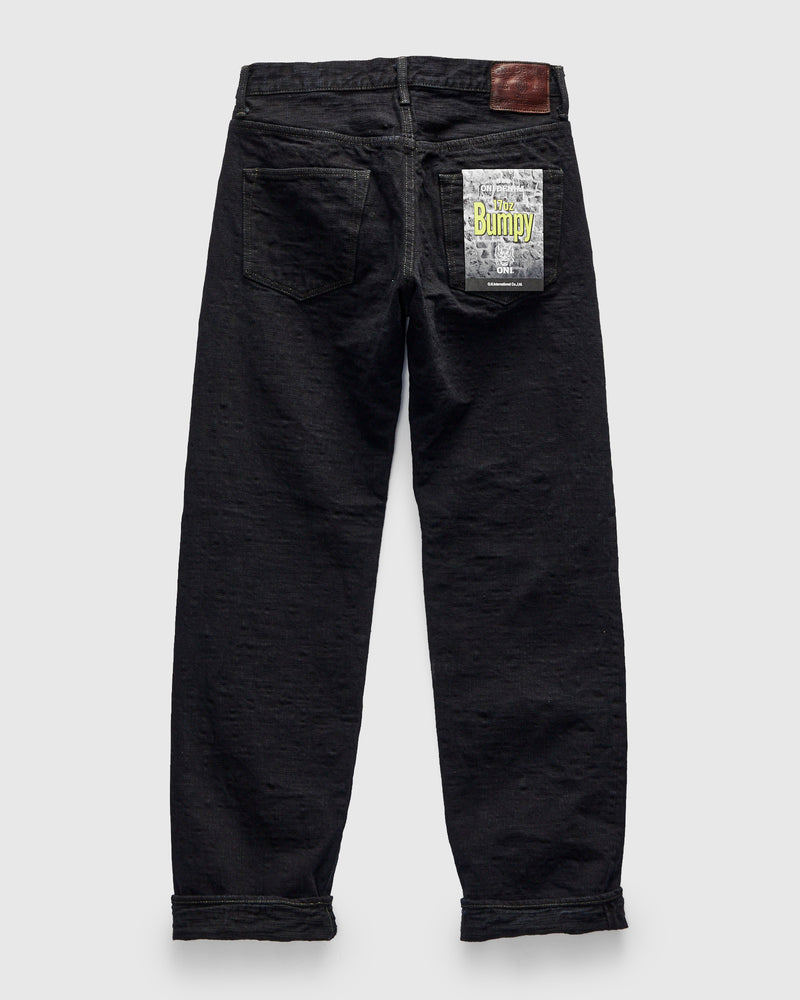 277-Bumpy "Kuro Black Overdye" 17oz Selvedge Denim - Just-Right Straight Fit