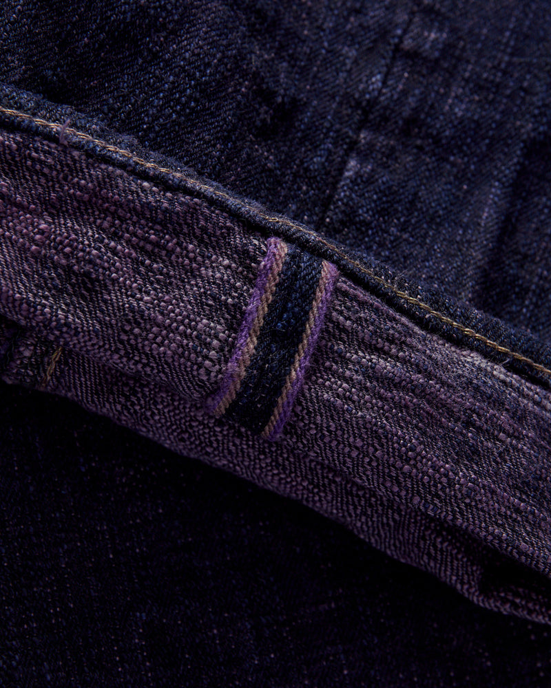 277-Bumpy "Murasaki Purple Overdye" 17oz Selvedge Denim - Just-Right Straight Fit