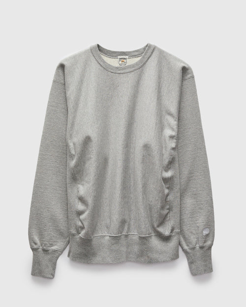 Reverse Weave Heavyweight Crewneck in Heather Grey