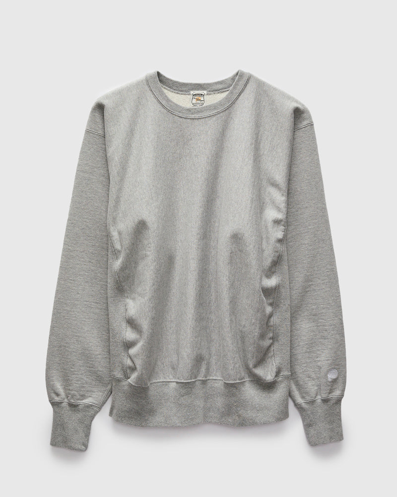 Reverse Weave Heavyweight Crewneck in Heather Grey