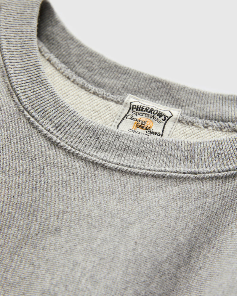 Reverse Weave Heavyweight Crewneck in Heather Grey