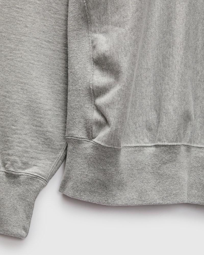 Reverse Weave Heavyweight Crewneck in Heather Grey