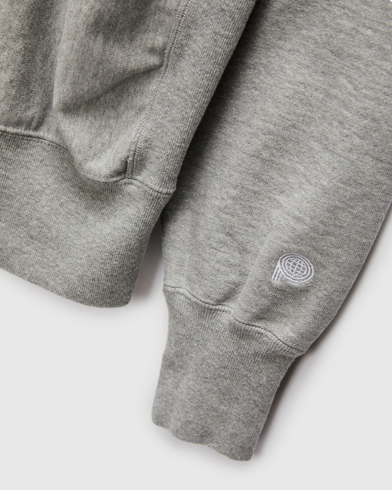 Reverse Weave Heavyweight Crewneck in Heather Grey