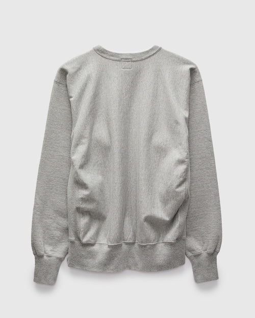 Reverse Weave Heavyweight Crewneck in Heather Grey