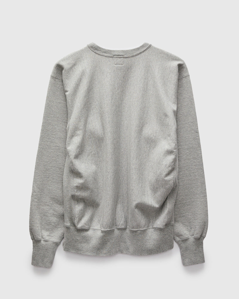 Reverse Weave Heavyweight Crewneck in Heather Grey