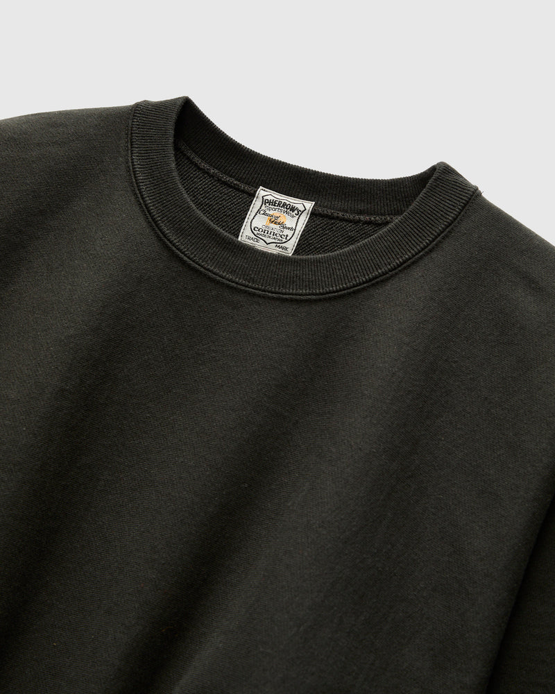 Reverse Weave Heavyweight Crewneck in Sulfur Black
