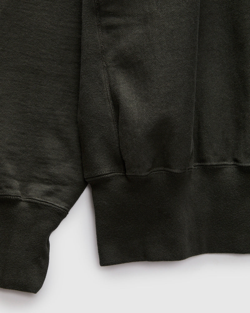 Reverse Weave Heavyweight Crewneck in Sulfur Black