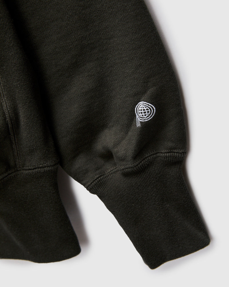 Reverse Weave Heavyweight Crewneck in Sulfur Black