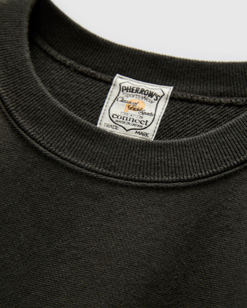 Reverse Weave Heavyweight Crewneck in Sulfur Black