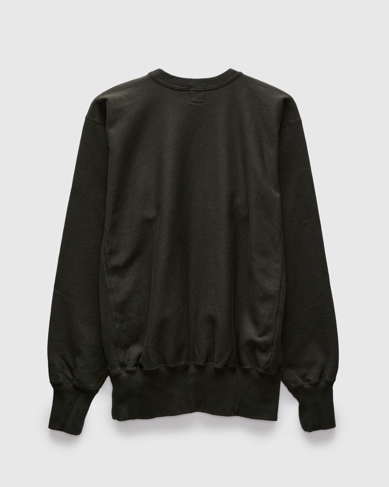 Reverse Weave Heavyweight Crewneck in Sulfur Black