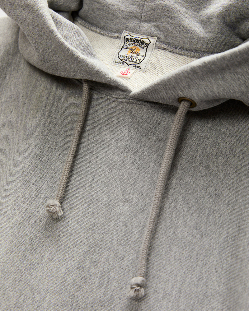 Reverse Weave Heavyweight Pullover Hoodie in Heather Grey